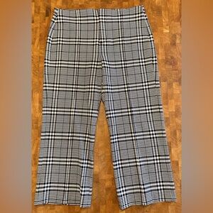Zara Black and White Checkered Trousers- Women’s Size Large 10